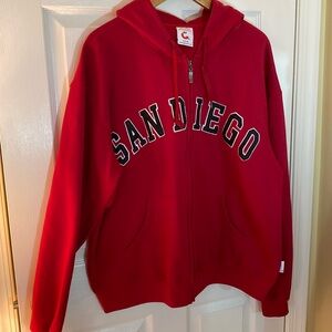 San Diego embroidered zip up hoodie extra large L GoGo Sports